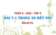 Bài 7.1 trang 30 Toán 6 Tập 2 Kết nối tri thức